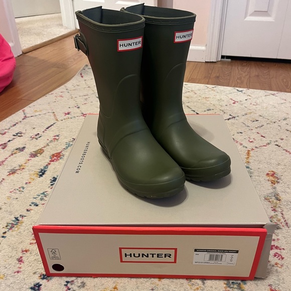 Hunter Shoes Hunter Rain Boots Womens Size 7 Green Poshmark